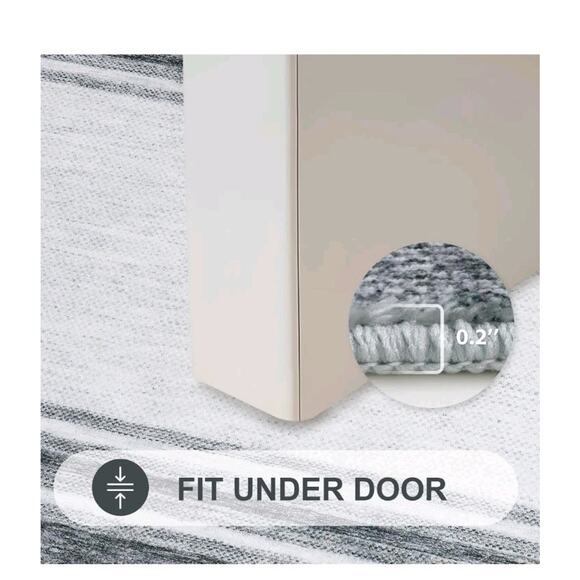 Uphome Modern Bath Mat, 26x18, Soft, Non-Slip, Washable, Grey - Picture 5 of 8